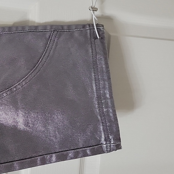 iToo Size S Silver Metallic Cargo Pants / Jeans, NEW with Tag! - Picture 4 of 16